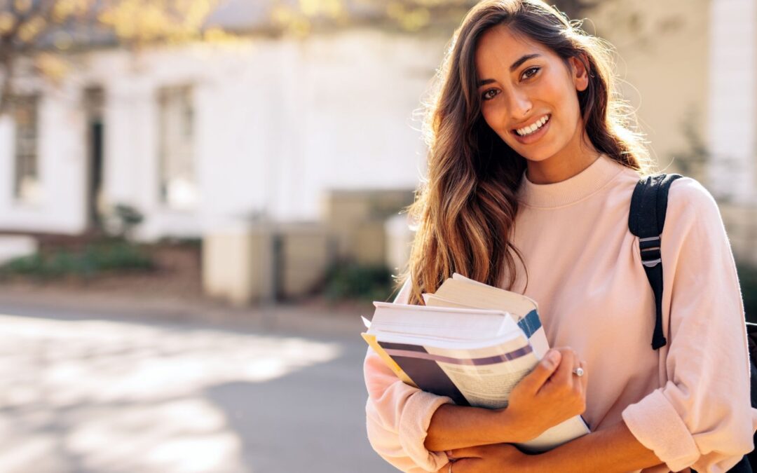 young female college student smiling
